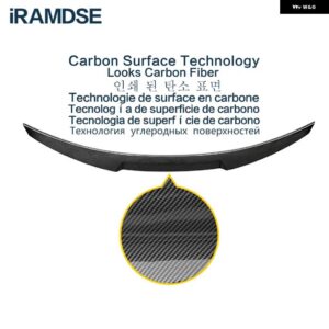 アウディ スポイラー A3 S3 2016 - 2019 リアダックテールウイング ABS プラスチック トランク 装飾 ACCESSORIE - Carbon Surface