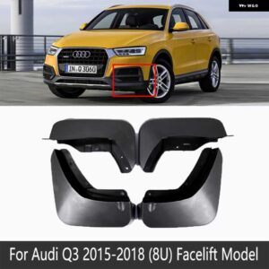 アウディ Q3 8U 2011-18 マッドガード フレア マッドフラップ ガード スプラッシュ フロント リア ホイール フェンダー - Fit Facelift Model