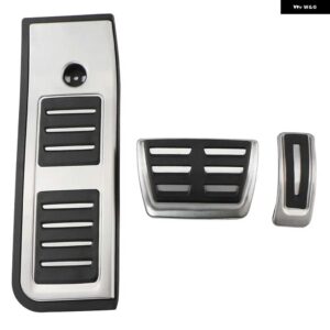 アウディ フットペダル カバー A7 4K8 2019-22 ガスアクセル ブレーキ ノンスリップステンレスペダル パッド - 3 pcs2