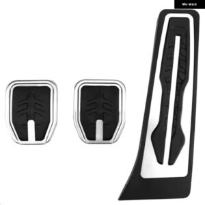 BMW AT MT フットペダル 1シリーズ F40 2019-22 アクセル ブレーキ フットレスト ステンレス穴あけペダル パッド無 - 3 PCS