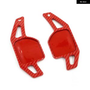 アウディ パドル シフター Q7 4L 2006-15 カーボンカーステアリング 延長シフトカバー - 2 PCS2