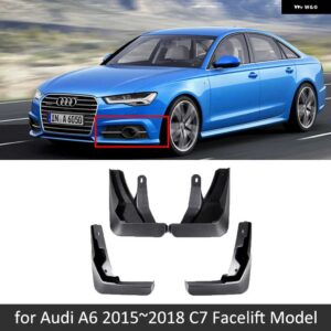 アウディ 4X A6 C7 セダン 2012-18 マッドフラップ マッドガード スプラッシュガード フェンダー前輪カー - Fit Facelift Model