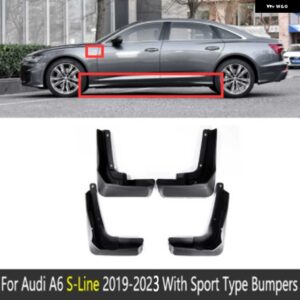 アウディ A6 C8 2019-23 マッドフラップ マッドガード 抗スプラッシュ UPGUARDS フェンダーフロントリア ホイール 4個 カー - Sport