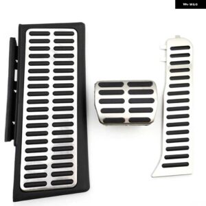 アウディ Q3 RS MK1 8U 2012-18 ステンレスペダル アクセル ブレーキ 滑り止めペダル カバー パッド - 3 PCS