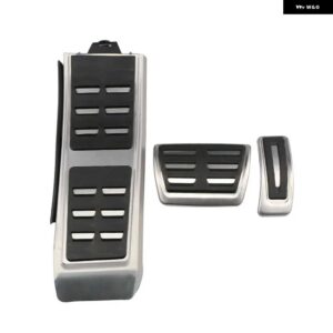 アウディ フットペダル カバー 燃料アクセル ブレーキ A6 C6 C7 C8 2004 2022 レストフットステンレスノンスリップペダル カバー 部品 - 3 pcs2