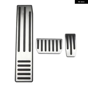 テスラ フットペダル モデル XS 2015-22 ステンレスアクセル ブレーキし穴あけペダル - 3 PCS