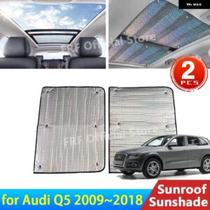 アウディ Q5 2009 2012-18 年度 8R サンルーフサンシェード ルーフ日焼け止め断熱 フロントガラス - 13-18