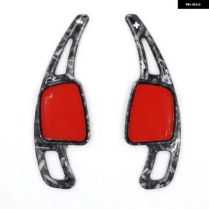 アウディ ステアリング ホイールパドル 延長シフターシフトカバー ステッカー 装飾 A5 8W6 2018-22 - 2pcs forged pattern