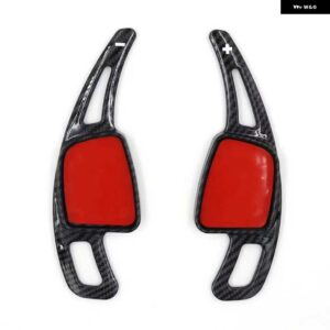 アウディ ステアリング ホイールパドル 延長シフターシフトカバー ステッカー 装飾 A5 8W6 2018-22 - 2pcs carbon fiber3