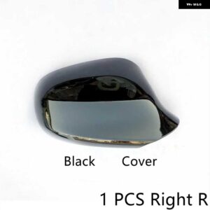 BMW バックミラー カバー サイドリアビューフレームキャップ蓋ガラスレンズ 1 3シリーズ E82 E88 E90 E91 E92 E93 LCI 2009-2012 - 1 PCS R Black Cover
