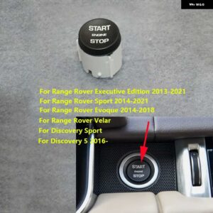 ランドローバー レンジローバースポーツイヴォークヴェラールディスカバリー 4 5 点火 エンジン スタートストップスイッチ ボタン カバー キャップ蓋トリム - b