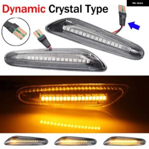 BMW E60 E61 E90 E91 E92 E93 E81 E82 E83 E84 E88 E46 X1 X3 LED ダイナミック サイドマーカーウィンカー ライトシーケンシャルウインカー - Dynamic Crystal A