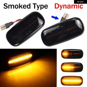 アウディ 流水ウインカー LED ダイナミック ウィンカー ライト A3 S3 8P A4 B6 B8 B7 S4 RS4 A6 S6 C5 サイドマーカー点滅 インジケータ ー - smoked black