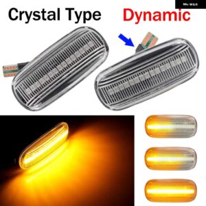 アウディ 流水ウインカー LED ダイナミック ウィンカー ライト A3 S3 8P A4 B6 B8 B7 S4 RS4 A6 S6 C5 サイドマーカー点滅 インジケータ ー - Crystal Type