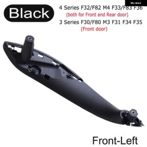 BMW ブラックフロント左/右車インナー ドアハンドル トリムプルグラブパネルハンドル F30 F80 F31 F32 F34 F35 インテリア ドアハンドル - Black-Front Left