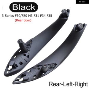 BMW ブラックフロント左/右車インナー ドアハンドル トリムプルグラブパネルハンドル F30 F80 F31 F32 F34 F35 インテリア ドアハンドル - Black-2PCS-Rear