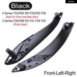 BMW ブラックフロント左/右車インナー ドアハンドル トリムプルグラブパネルハンドル F30 F80 F31 F32 F34 F35 インテリア ドアハンドル - Black-2PCS-Front