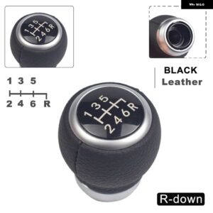 スバル スエードレザーギアシフトレバーノブ レガシィアウトバックフォレスターインプレッサ STI WRX スティックシフター - Leath-Bla-Down-R6