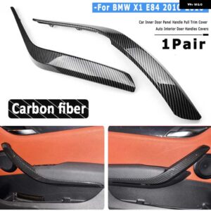 BMW サイド車インナードアパネルハンドルプルトリムカバー 自動 インテリア ドアハンドル カバー X1 E84 2010-2016 - carbon fibre-Set
