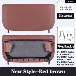 BMW ABS キャップ収納ポケット交換 5シリーズ F10 GT 7シリーズ F01 F02 カーシート バックパネルカバー - New Style-Redbrown