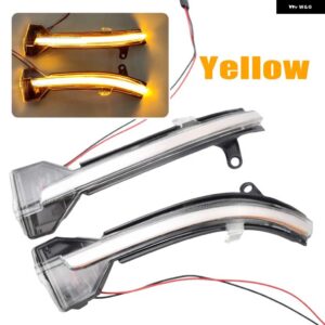 BMW 2個 ダイナミック ウィンカー LED バックミラー インジケータ ーウインカーリピーターライト 5 6 7シリーズ F10 F11 F07 F06 F12 F13 F01 - yellow-crystal