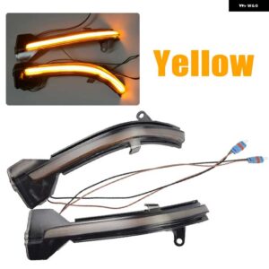 BMW 2個 ダイナミック ウィンカー LED バックミラー インジケータ ーウインカーリピーターライト 5 6 7シリーズ F10 F11 F07 F06 F12 F13 F01 - yellow