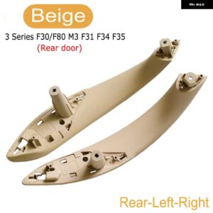 BMW カー自動インナー ドアハンドル プルトリムカバー 3シリーズ F30 316D 318D 320D F31 320I 325D 2011-2015 51417279312 - Beige-2PCS-Rear