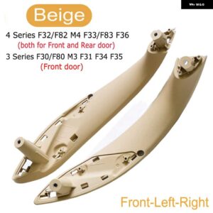 BMW カー自動インナー ドアハンドル プルトリムカバー 3シリーズ F30 316D 318D 320D F31 320I 325D 2011-2015 51417279312 - Beige-2PCS-Front