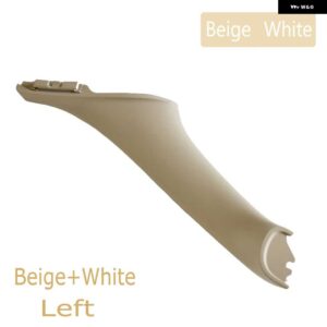 BMW 5シリーズ F10 F11 ベージュ黒車内側 インテリア ハンドルインナードアパネルプルトリムカバー - Beige-White-Left