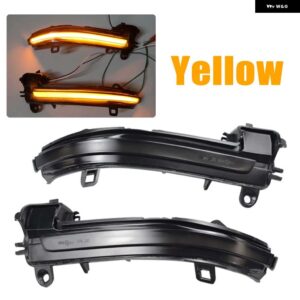 BMW 2個 LED ダイナミック ウィンカー ライトサイドミラー フラッシュライト 1 2 3 4 X1 Mシリーズ F20 F30 F31 F32 F33 F34 F36 E84 I3 - yellow