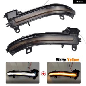 BMW 2個 LED ダイナミック ウィンカー ライトサイドミラー フラッシュライト 1 2 3 4 X1 Mシリーズ F20 F30 F31 F32 F33 F34 F36 E84 I3 - white-yellow