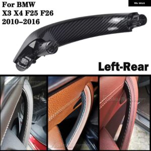 BMW インナードアインナー ドアハンドル プル ABS トリム X3 X4 F25 F26 2010-17 ブラックベージュ - CF--Left-Rear