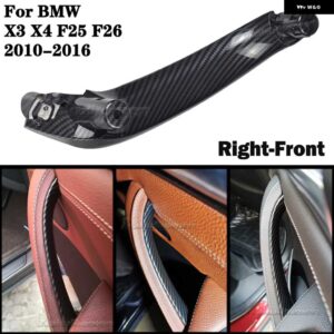 BMW インナードアインナー ドアハンドル プル ABS トリム X3 X4 F25 F26 2010-17 ブラックベージュ - CF-Right-Front