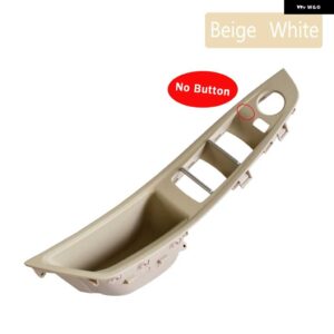 BMW 左ハンドル用席側インナー ドアハンドル パネルトリムベージュブラック 5シリーズF10 F11 F18 520I 523I 525I 528I 535I - Beige-White-LHD