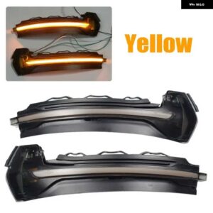 アウディ A3 8V S3 RS3 LED ダイナミック ウィンカー ライト点滅水サイドミラー インジケータ ーウインカー 2013-18 - Yellow