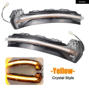 アウディ A3 8V S3 RS3 LED ダイナミック ウィンカー ライト点滅水サイドミラー インジケータ ーウインカー 2013-18 - Yellow-crystal