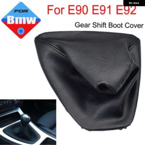 BMW マニュアル シフトギアスティックカバー ブーツ ブラックレザーブーツ フレーム E30 E36 E39 E46 E81 E82 E87 E88 E90 E91 E92 E93 - E90