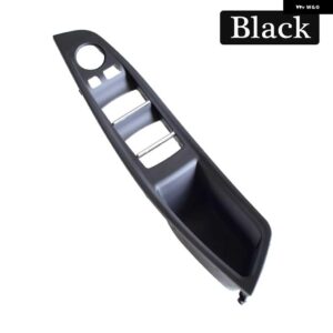 BMW カー ABS インナー ドアハンドル パネルプルトリムカバー 5シリーズ F10 F11 520D 530D 535I 550I 51417225857 51417225853 - Black-Panel