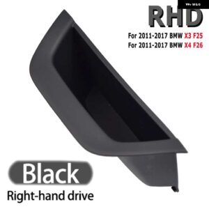 BMW 車 インテリア インナー ドアハンドル プルトリム互換性の F25 F26 X3 X4 2011-2017 フロント左側 - Black-RHD