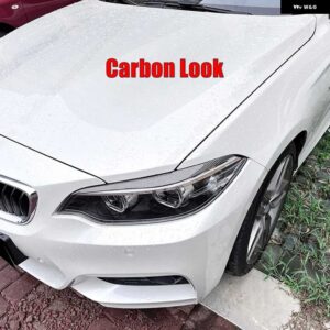 BMW ペア グロスブラック 車フロント ヘッドライト アイブロウ ステッカー ABS F87 M2 F22 F23 220I 228I 230I M235I M240I 2014-2022 - CARBON LOOK