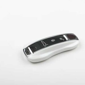 ポルシェ パナメーラ 17+ カイエン 2018+ リモート FOB キーケース シェル カバー ABS レッド ブルー クローム ブラック ホワイ - White