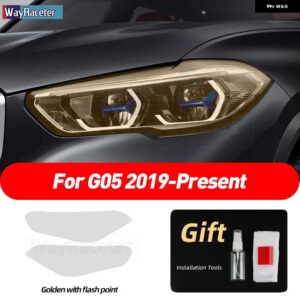 BMW 2個 ヘッドライト フィルム クリアスモークブラック TPU ステッカー X5 G05 M F95 2019-23 - for　g05　g