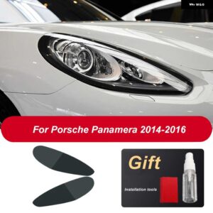 ポルシェ ヘッドライト フィルム ヘッドランプ クリア黒 TPU ステッカー カイエン 2019 パナメーラ 970 971 マカン - For Panamera 14-16