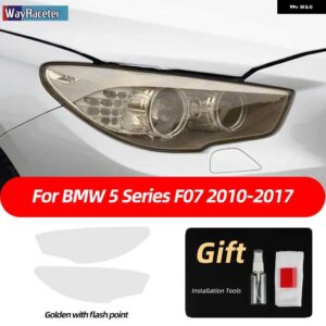 BMW 2個 ヘッドライト フィルム クリアスモークブラック TPU ステッカー F10 F11 F07 G31 G30 5シリーズ 2022 M パフォーマンス - f073