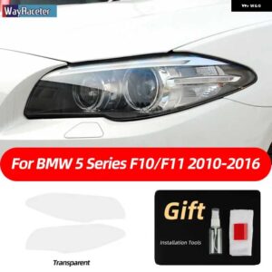 BMW 2個 ヘッドライト フィルム クリアスモークブラック TPU ステッカー F10 F11 F07 G31 G30 5シリーズ 2022 M パフォーマンス - f10　f11