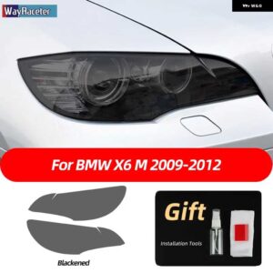 BMW 2個 M パフォーマンス ヘッドライト フィルム クリアスモークブラック TPU ステッカー X6 2008-2014 E71 M - x6　m　09-12　b