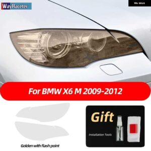 BMW 2個 M パフォーマンス ヘッドライト フィルム クリアスモークブラック TPU ステッカー X6 2008-2014 E71 M - x6　m　09-12　g