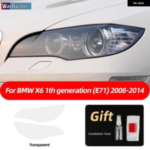 BMW 2個 M パフォーマンス ヘッドライト フィルム クリアスモークブラック TPU ステッカー X6 2008-2014 E71 M - x6　08-14　t