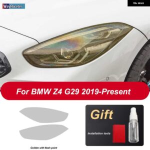 BMW 2個 ヘッドライト フィルム ヘッドランプ 修復クリア黒 TPU ステッカー Z4 E89 G29 2009-ON - 2018-On G