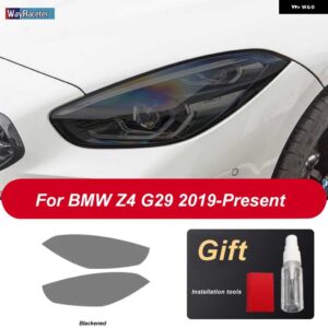BMW 2個 ヘッドライト フィルム ヘッドランプ 修復クリア黒 TPU ステッカー Z4 E89 G29 2009-ON - 2018-On B
